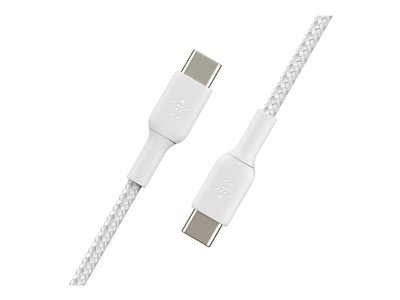 BELKIN Câble tressé USB-C USB-C 1m blanc