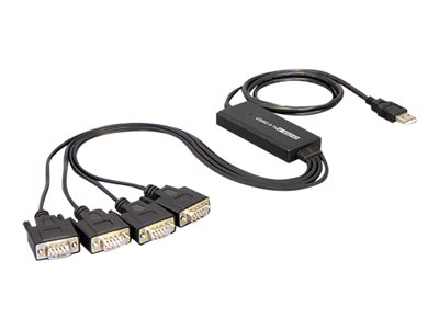 DELOCK USB Kabel A -> 4x D-Sub9 St/St 1.40m - 61887