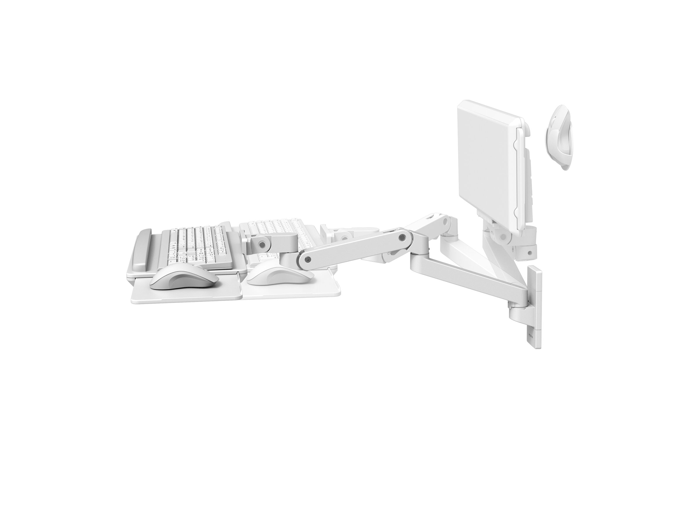Ergotron LX Pro keyboard/mouse arm mount tray Schematic image Multi-angle 68800