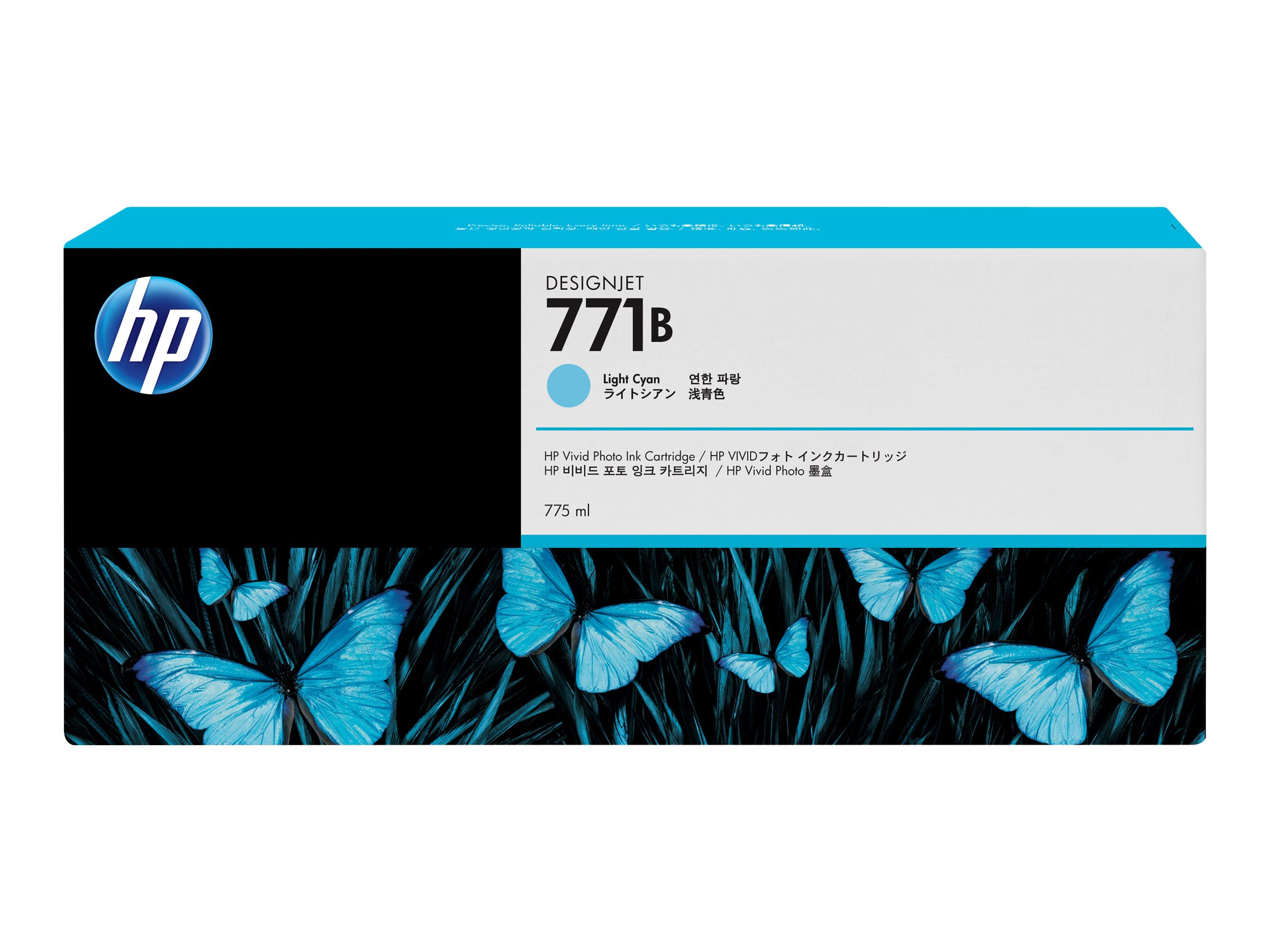 HP 771B light cyan original ink Package view Front 80043