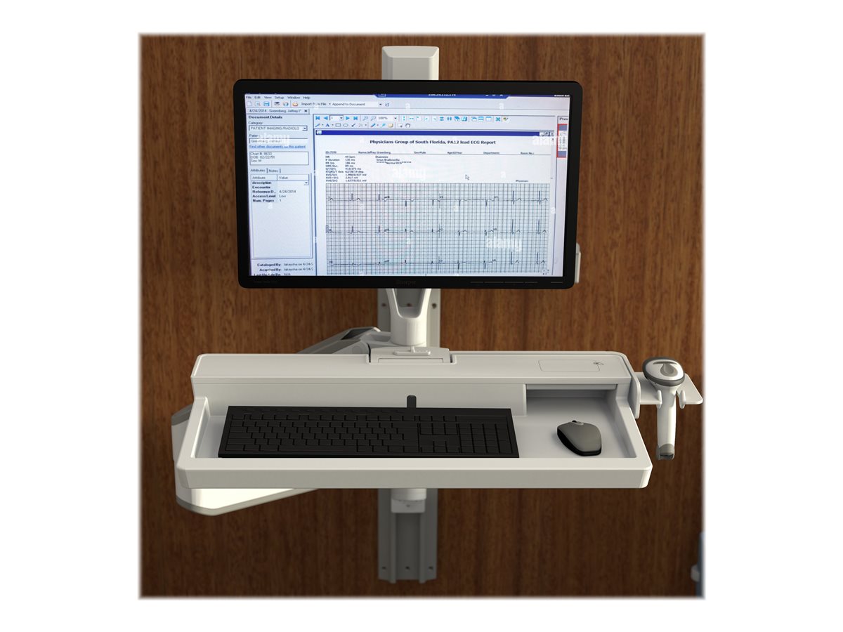 Ergotron CareFit Combo Arm montážní sada - modulární - pro LCD displej / klávesnice / myš - bílá – foto 6