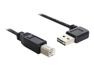 DELOCK Easy USB Kabel A 90° -> B St/St 2.00m schwarz - 83375