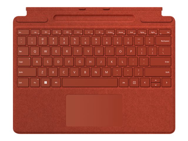 Microsoft Surface Pro Signature Keyboard - keyboard - with touchpad, accelerometer, Surface Slim Pen 2 storage and charging tray - poppy red Input Device
