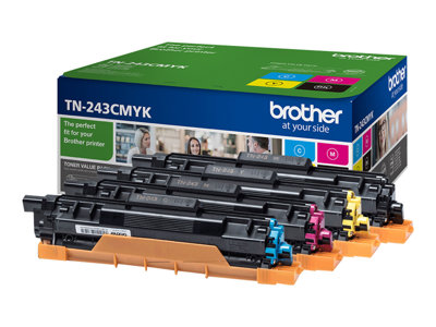 2 Packs 4 cartouches de toner compatible Brother TN-247 BK/C/Y/M + 1