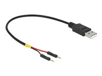 DeLOCK 4 pin USB Type A (male) - 2 pin USB-samlestykke (male) Sort 20cm USB / strøm kabel