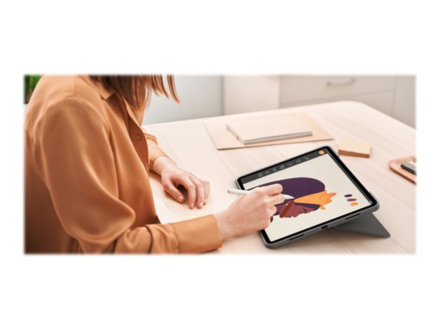 Logitech Combo Touch - klávesnice a pouzdro - s trackpad - QWERTY - španělská - oxfordská šedá Vstupní zařízení – foto 18