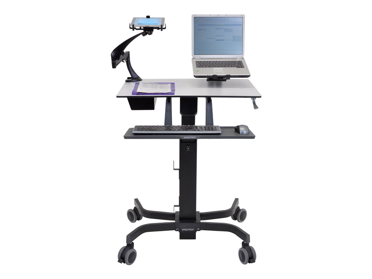 Ergotron TeachWell Mobile Digital Workspace vozík - Technologie konstantní síly - pro notebook / klávesnice / myš - tuhově šedý – foto 2
