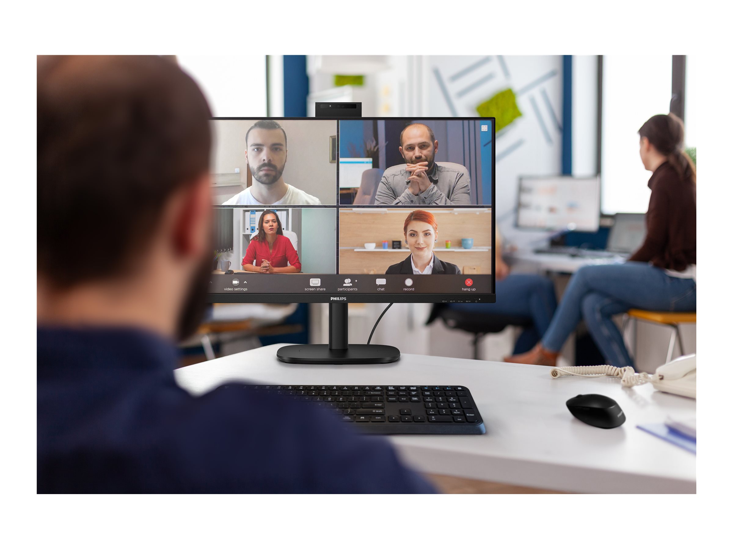 Philips 32B2U3601H 3000 Series LED monitor QHD Product shot Back 79000