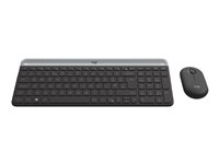 Logitech Slim Wireless Combo MK470 - keyboard and mouse set - QWERTY - UK - graphite Input Device