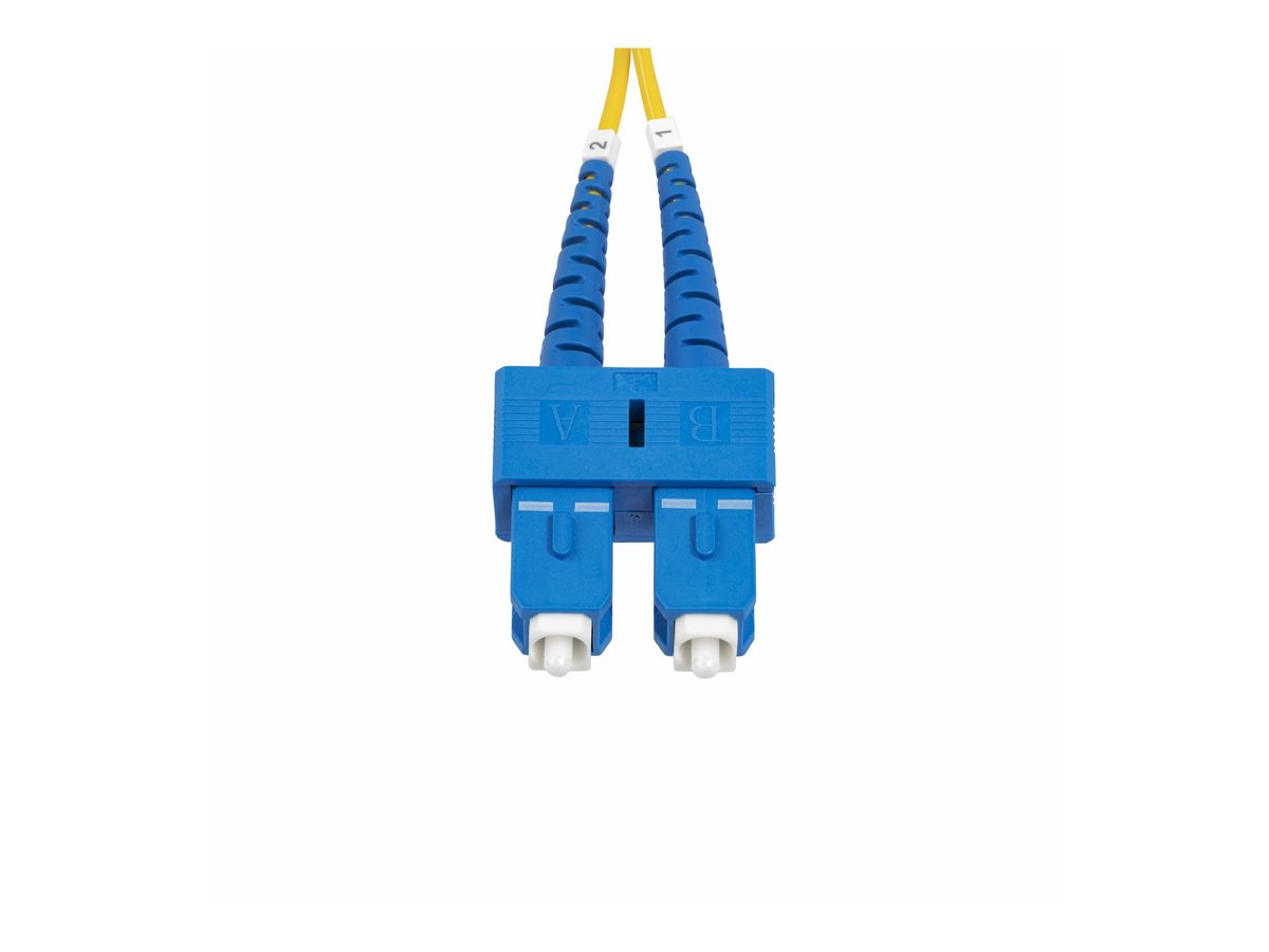 StarTech.com 3m (9.8ft) SC to SC (UPC) OS2 Single Mode Duplex Fiber Optic Cable, 9/125µm, Laser Optimized, 40G/100G Zipcord, Bend Insensitive, Low Insertion Loss - LSZH Fiber Patch Cord (SMDOS2SCSC3M) - patch kabel - 3 m - 3 m - žlutá – foto 5