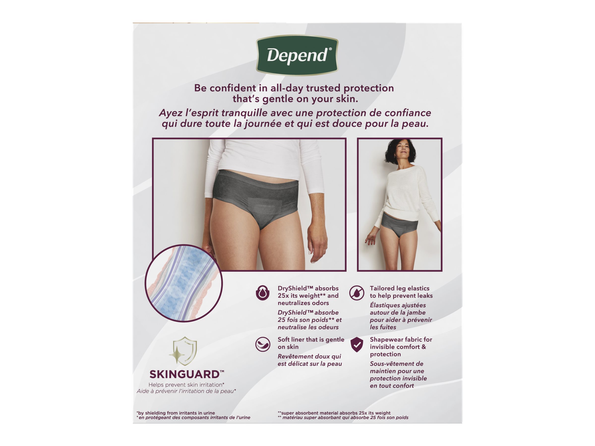Depend Silhouette Incontinence Underwear for Women Small Maximum