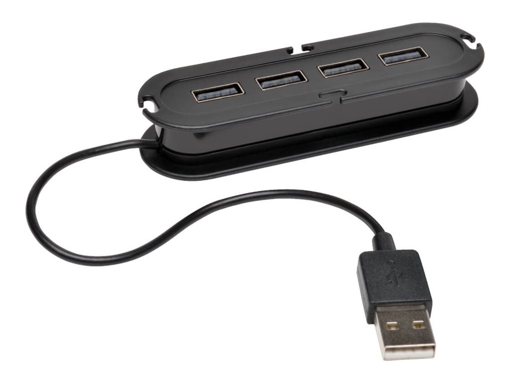 Tripp Lite 4-Port USB 2.0 Compact Mobile Hi-Speed Ultra-Mini Hub w/ Cable