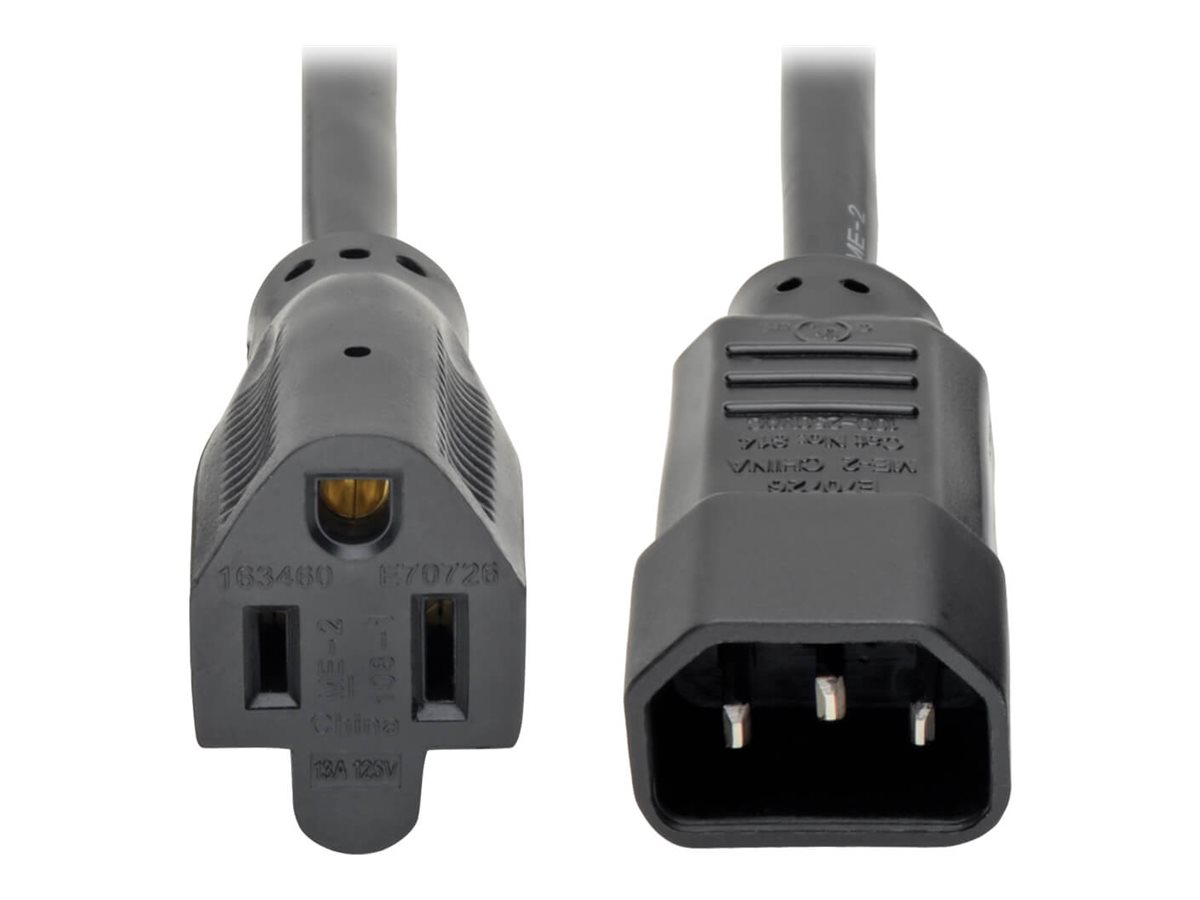 Eaton Tripp Lite Series NEMA 5-15R to C14 Computer AC Power Cable