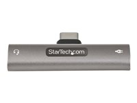Startech USB C Audio & Charge Adapter, USB-C Audio Adapter w/ 3.5mm TRRS Headphone/Headset Jack and 60W USB Type-C Power Deli