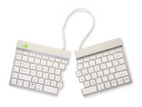 R-Go Ergonomic Keyboard Split break - keyboard - with integrated break indicator - QWERTY - UK - white Input Device