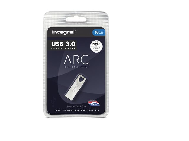 Integral Arc - USB flash drive - 16 GB - INFD16GBARC3.0 - Currys Business