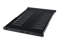 StarTech.com 1U Adjustable Vented Server Rack Mount Shelf - 175lbs - 19.5 to 38in Deep Universal Tray for 19" AV/ Network Equ