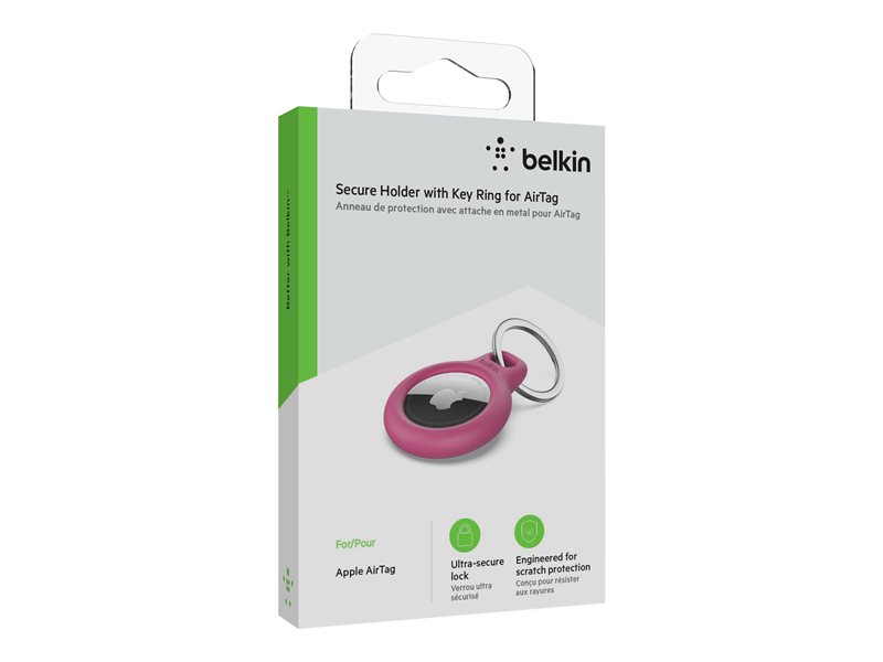 BELKIN AirTag Holder with Keyring Pink