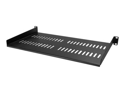 StarTech.com 1U Vented Server Rack Cabinet Shelf, 10in Deep Fixed Cantilever Tray, Rackmount Shelf for 19" AV/Data/Network Equipment Enclosure with Cage Nuts & Screws, 44lbs Weight Cap.