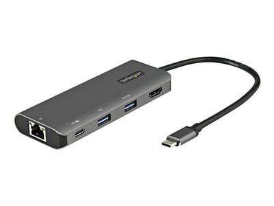 3-Port USB-C Hub, Gigabit Ethernet, USB-A, Charging