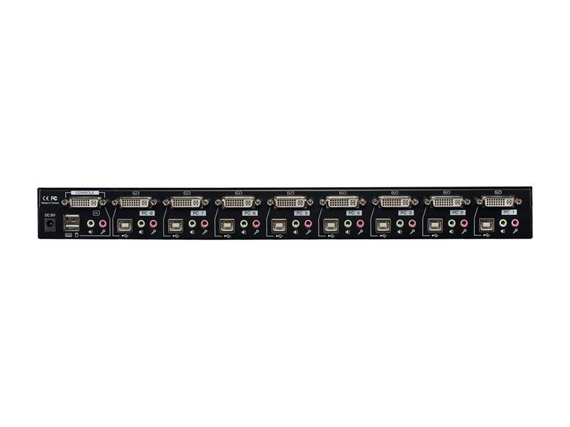 Switch KVM DVI-I Single Link, USB 2.0 & Audio, 8 ports