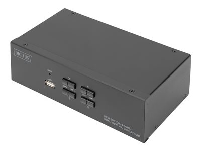 DIGITUS KVM Switch, 4-Port, Dual Display, 4K, DisplayPort - DS-12882