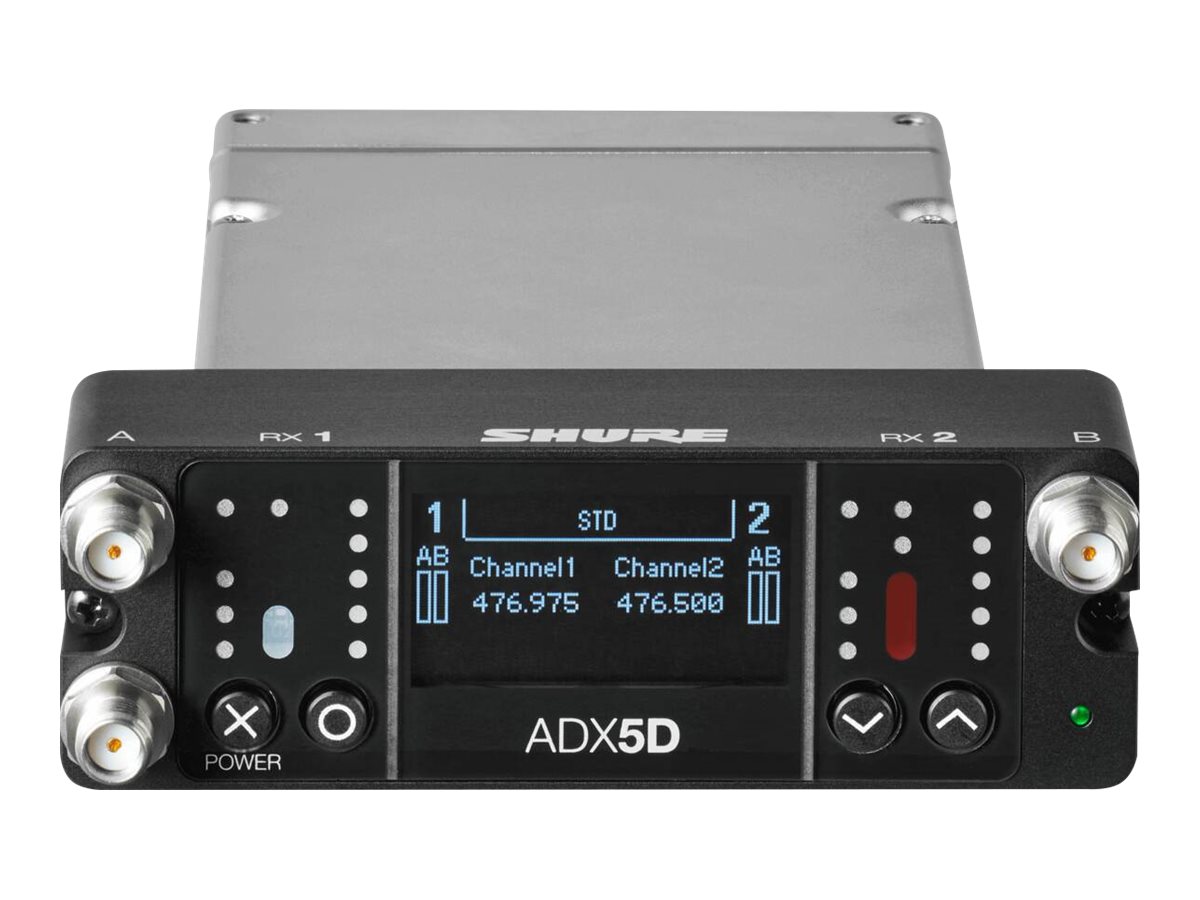 Shure ADX5D - Wireless audio receiver for wireless microphone transmitter, bodypack transmitter