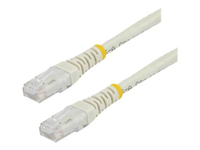 StarTech.com 5ft CAT6 Ethernet Cable, 10 Gigabit Molded RJ45 650MHz 100W PoE Patch Cord, CAT 6 10GbE UTP Network Cable with Strain Relief, White, Fluke Tested/Wiring is UL Certified/TIA
