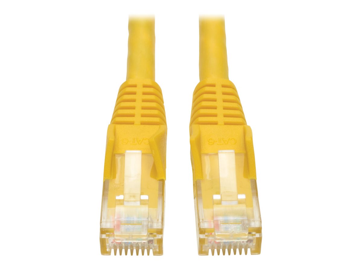Tripp Lite Premium Cat6 Gigabit Snagless Molded UTP Patch Cable, 24 AWG, 550 MHz/1 Gbps (RJ45 M/M), Yellow, 35 ft.