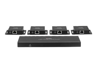 Kit Extender Splitter 4 Ports HDMI 4K30 & IR avec Loop Out, Cat.6 70m
