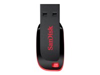 SanDisk Cruzer Blade 16GB USB 2.0 USB stick Sort Rød