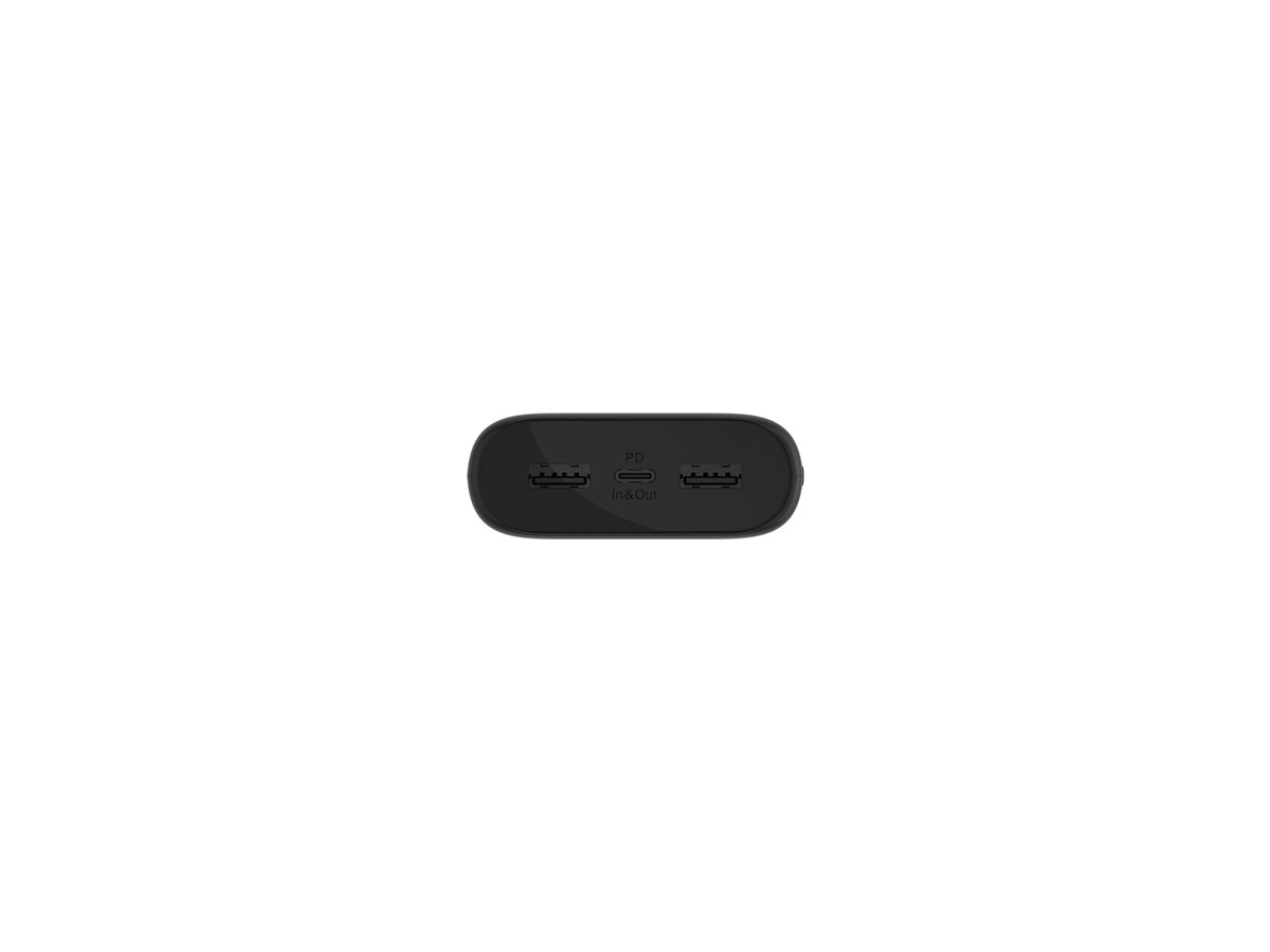 Belkin power bank USB-C 2 x USB 20 Product shot Left-angle 79751