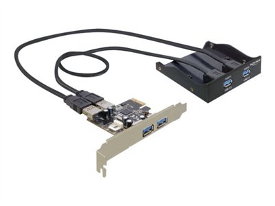 DELOCK FrontPanel 3,5 2x USB3.0 + PCIe Card (4x USB3.0)