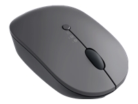 Lenovo Go Multi-device - Mouse - blue optical - 3 buttons - wireless - 2.4 GHz, Bluetooth 5.0 - USB-C wireless receiver - storm gray