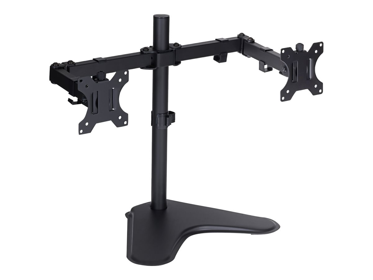 An image of Proper Dual Arm Cantilever Desk Monitor Mount stand - for 2 LCD displays - black