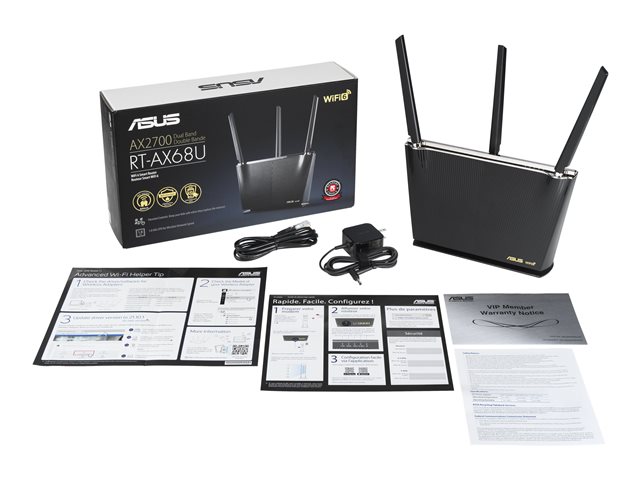 ASUS RT-AX68U - wireless router - Wi-Fi 6 - desktop - RT-AX68U - Currys ...