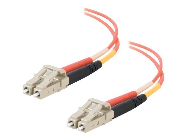 C2G LC-LC 62.5/125 OM1 Duplex Multimode Fiber Optic Cable (Plenum-Rated) - patch cable - 15 m - orange