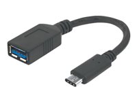 Manhattan USB 3.2 Gen 1 USB Type-C kabel 15cm Sort