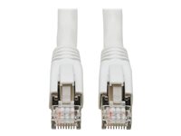 Eaton Tripp Lite Series Cat8 25G/40G Certified Snagless Shielded S/FTP Ethernet Cable (RJ45 M/M), PoE, White, 15 ft. (4.57 m) CAT 8 S/FTP 4.572m Patchkabel Hvid