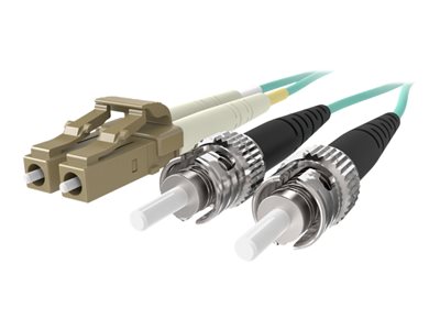 Belkin 10M Fiber Optic Cable; 10GB Aqua Multimode LC/ST Duplex, 50/125 OM3