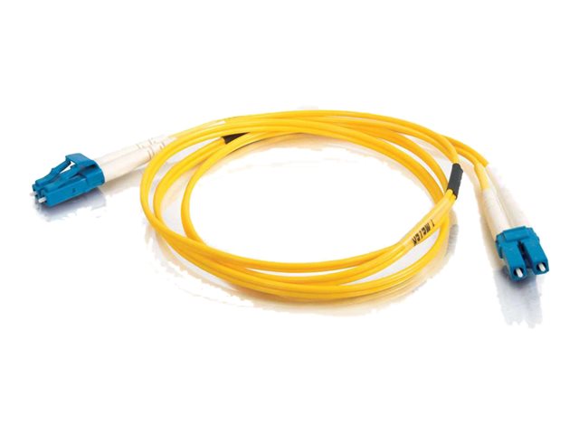 C2G LC-LC 9/125 OS1 Duplex Singlemode PVC Fiber Optic Cable (LSZH) - patch kabel - 15 m - 15 m - žlutá – foto 3