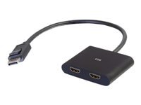 C2G 4K DisplayPort to Dual HDMI MST Hub - DisplayPort 1.2 to HDMI Splitter - M/F