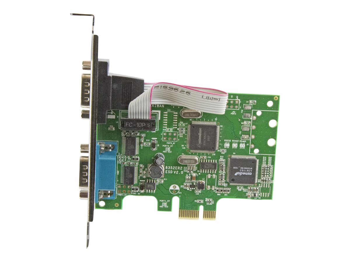 StarTech.com 2-Port PCI Express Serial Card with 16C1050 UART - RS232 Low Profile Serial Card - PCI Serial Card (PEX2S1050) - sériový adaptér - PCIe - RS-232 x 2 – foto 2