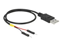 DeLOCK 4 pin USB Type A (male) - 2 pin USB-samlestykke (male) Sort 30cm USB / strøm kabel