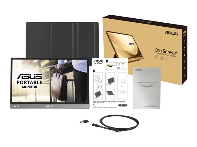 ASUS LCD 14'' MB14AC 1920x1080 ZenScreen  Portable USB-C IPS Hybrid Signal Solution, Antigare surfac