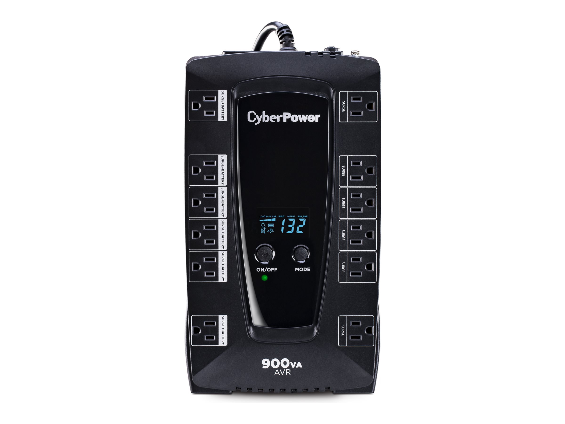 900VA 480W DESKTOP UPS LCD AVR12 OUT 15A 1030J COMPACT 3YR WTY