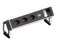 BACHMANN DESK 2 Facility System, 3xCH, 1xCustomModule with GST18 Keystone, White
