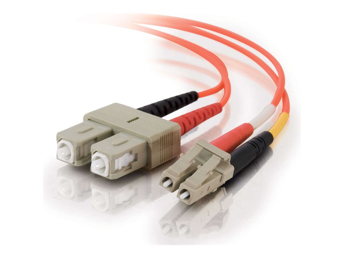 C2G 1m LC-SC 62.5/125 Duplex Multimode OM1 Fiber Cable