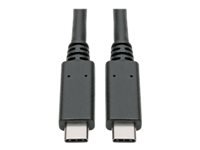 Tripp Lite USB C Cable USB 3.1 Gen 1 5A USB Type C M/M Fast Charging 3ft - USB cable - 24 pin USB-C (M) to 24 pin USB-C (M) - USB 3.1 Gen 1 / Thunderbolt 3 - 5 A - 3 ft - molded - black