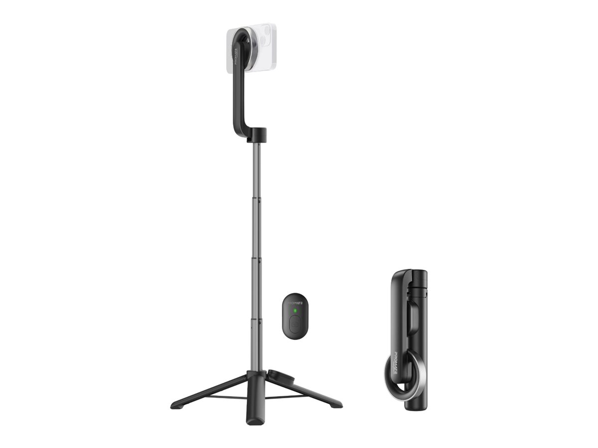 Promate MagStick mini tripod / selfie stick magnetic mount wireless Product shot Right-angle 79850
